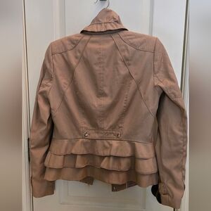 WHITE HOUSE BLACK MARKET Elegant Women's Utility Jacket in Tan.